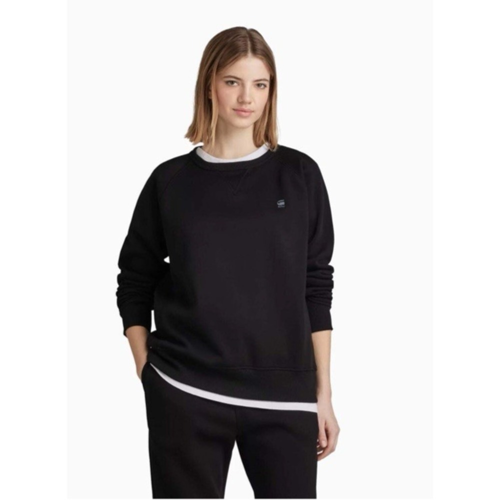 G-Star Women Size Medium Premium Core 2.0 R Sweatshirt Crewneck‎ Pullover Black
